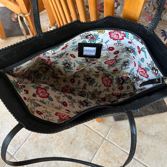 Latico Black Leather Purse/Tote NWT - Picture 3 of 4